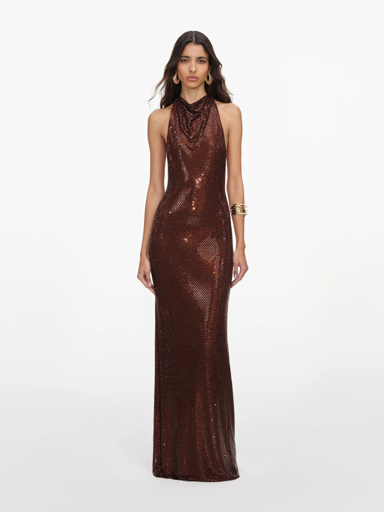 [SELF PORTRAIT] Sleeveless dress FW26 PF26041XBBRBROWN