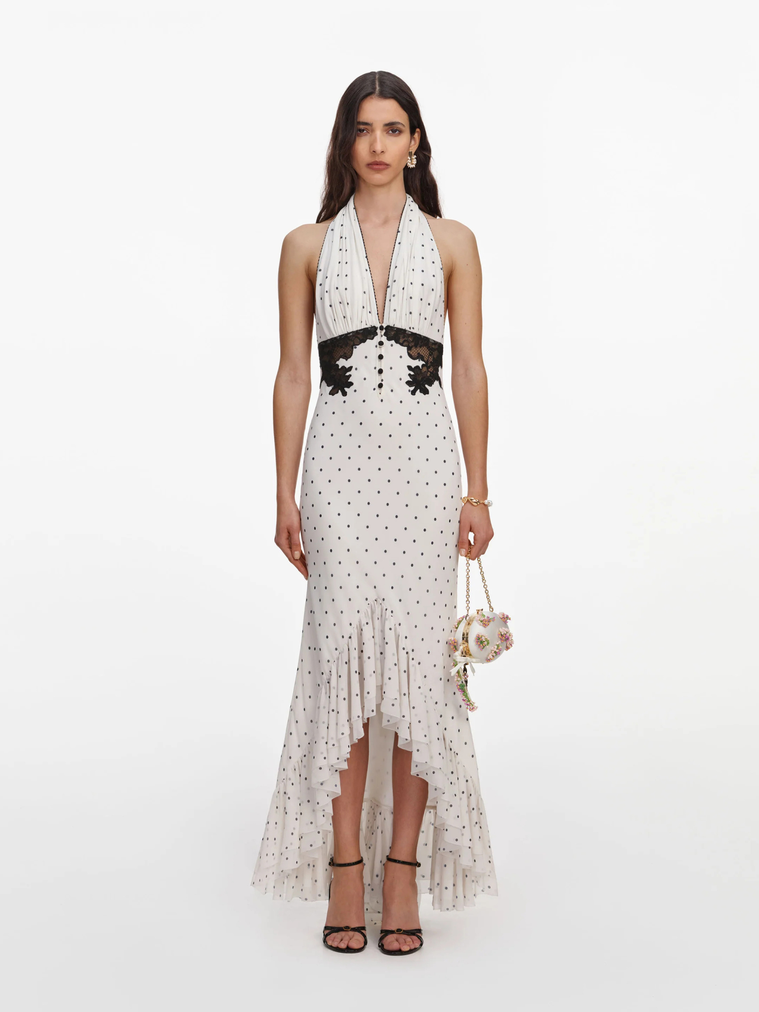 [SELF PORTRAIT] Sleeveless dress FW26 PF26023MWWHITE