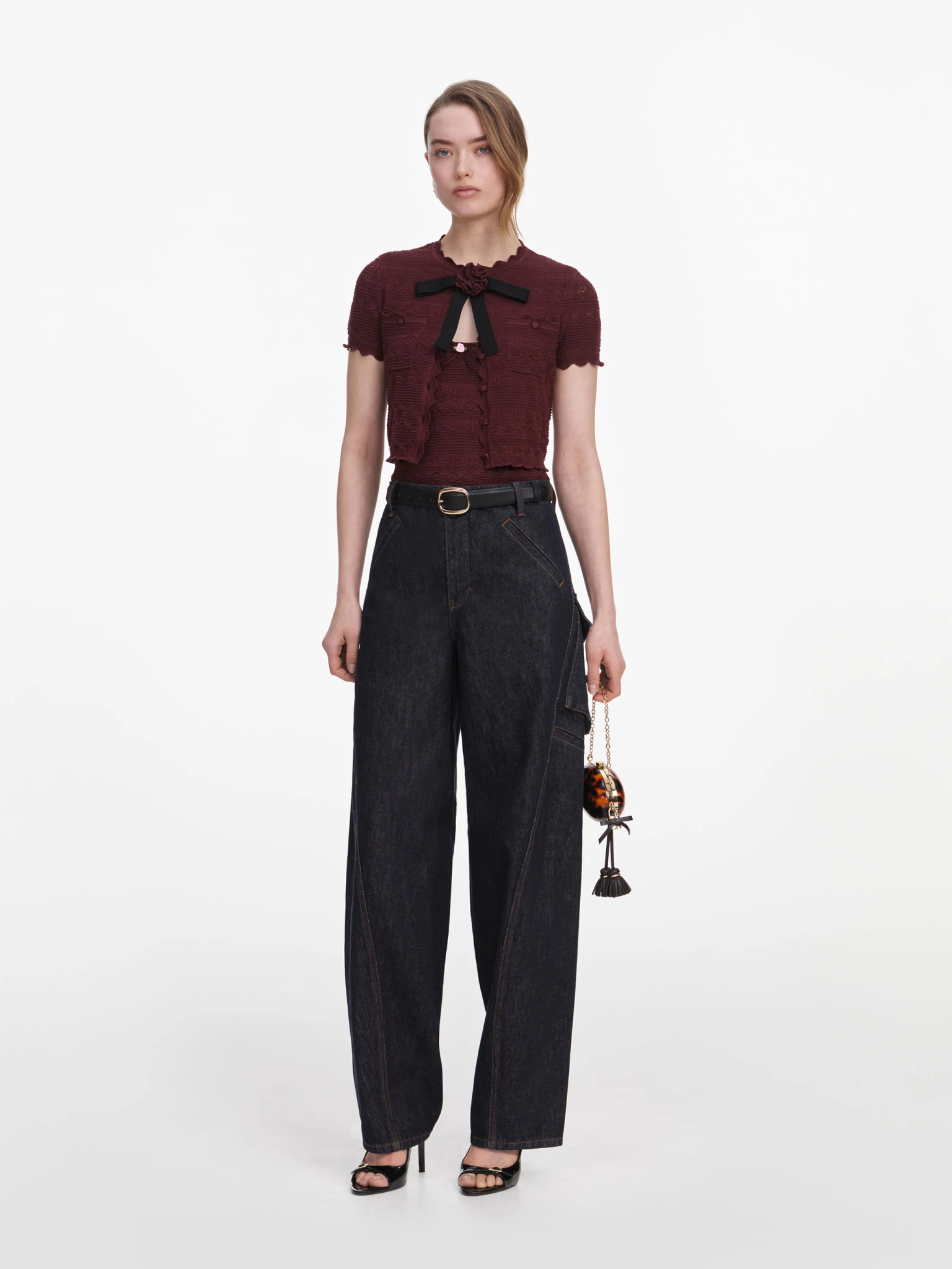 [SELF PORTRAIT] T-shirts Short Sleeve FW26 PF26069TBRBROWN