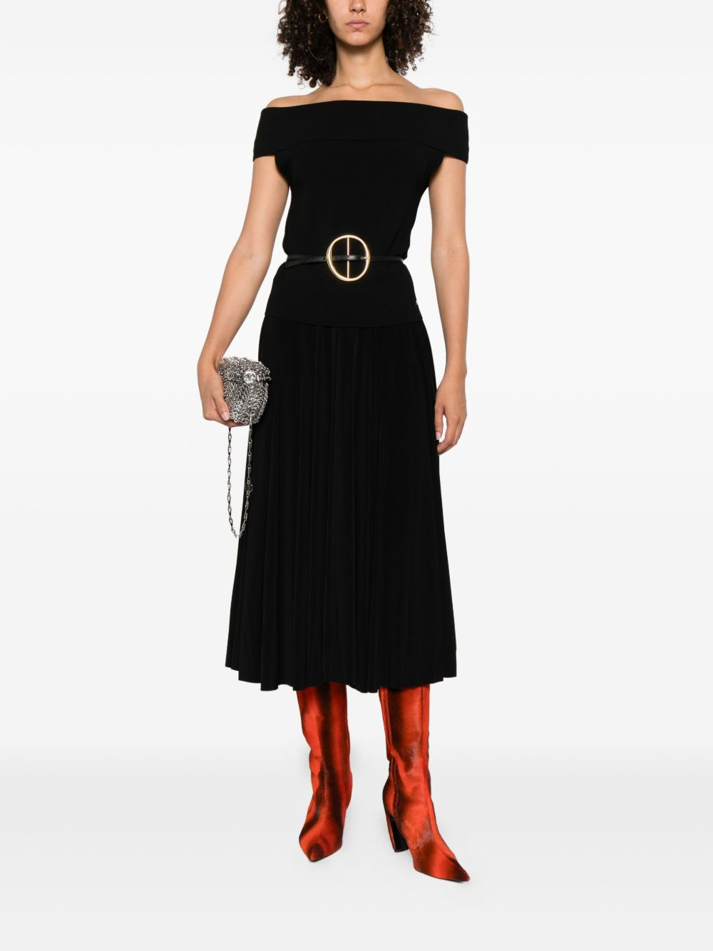 [Norma Kamali] Midi skirt FW25 KK225SPLQ42001
