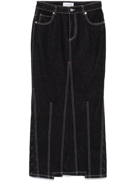 [MARINE SERRE] Long skirt FW24 WSK074ARDEN0001BK99