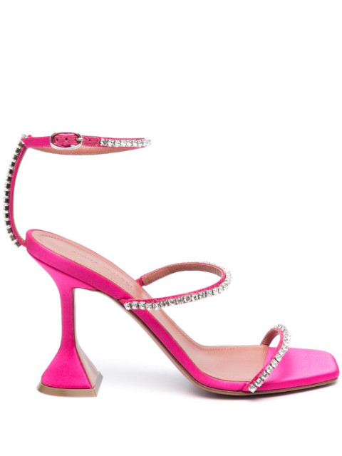 [Amina Muaddi] Sandals SS23 GILDASANDALSATINRASBERYY