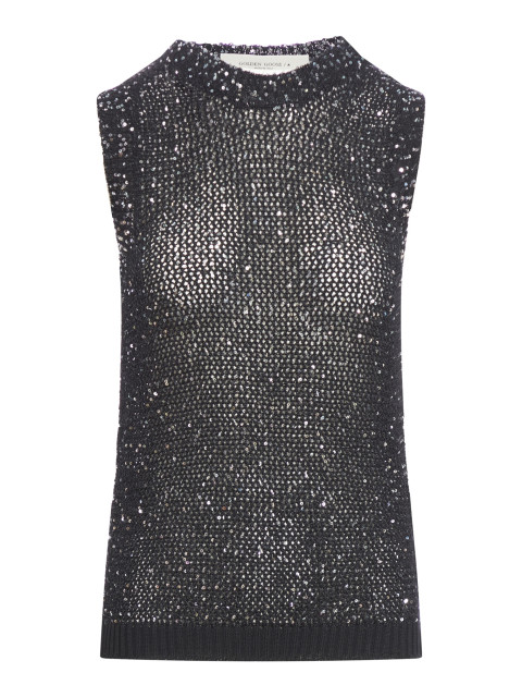 [GOLDEN GOOSE DELUXE BRAND] Tank top SS26 GWP01922P00169190100 BLACK