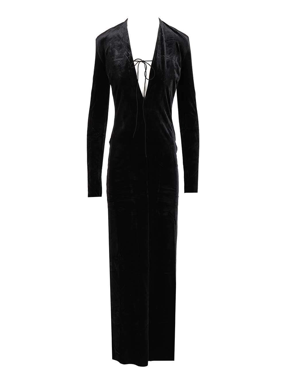 [Amazuin] Long sleeve dress FW25 11LARUVJBJET BLACK