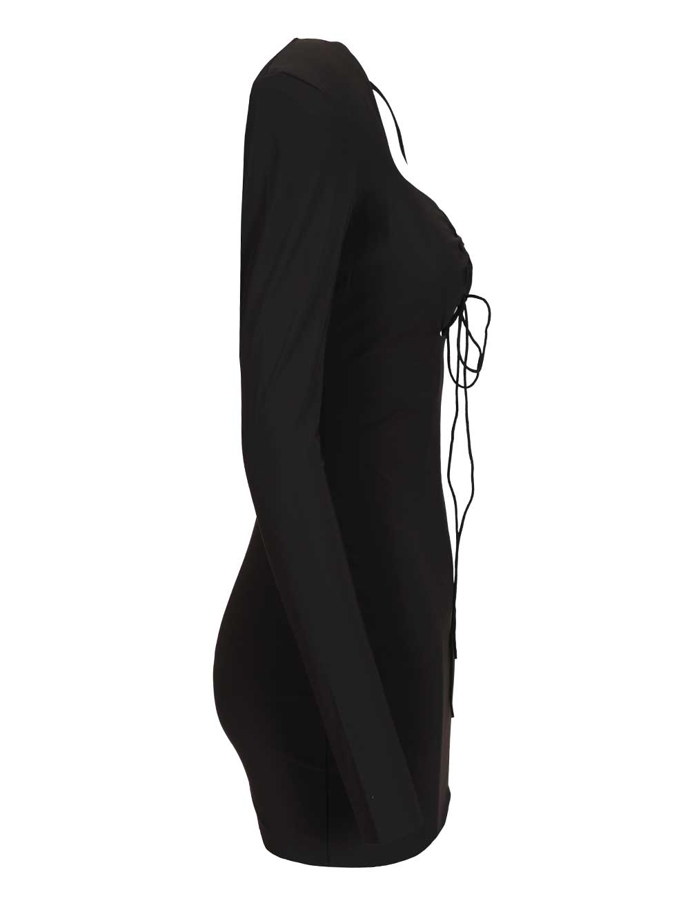 [Amazuin] Long sleeve dress FW25 11NILUDBDEEP BLACK