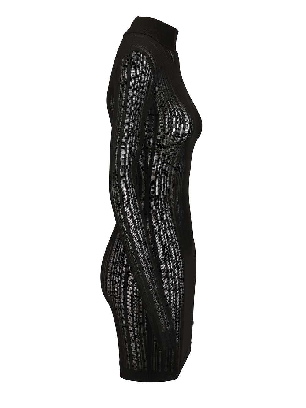 [Amazuin] Long sleeve dress FW25 11LYDUVBVIBRANT  BLACK