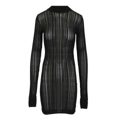 [Amazuin] Long sleeve dress FW25 11LYDUVBVIBRANT  BLACK