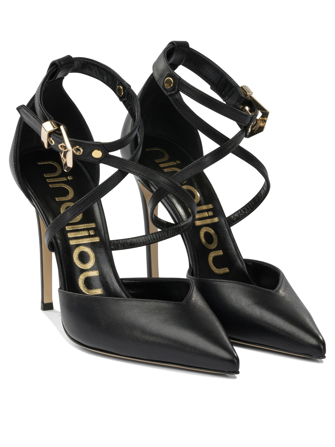 [Ninalilou] Pumps FW25 352514AURIL1055NAPPA NERO/ORO