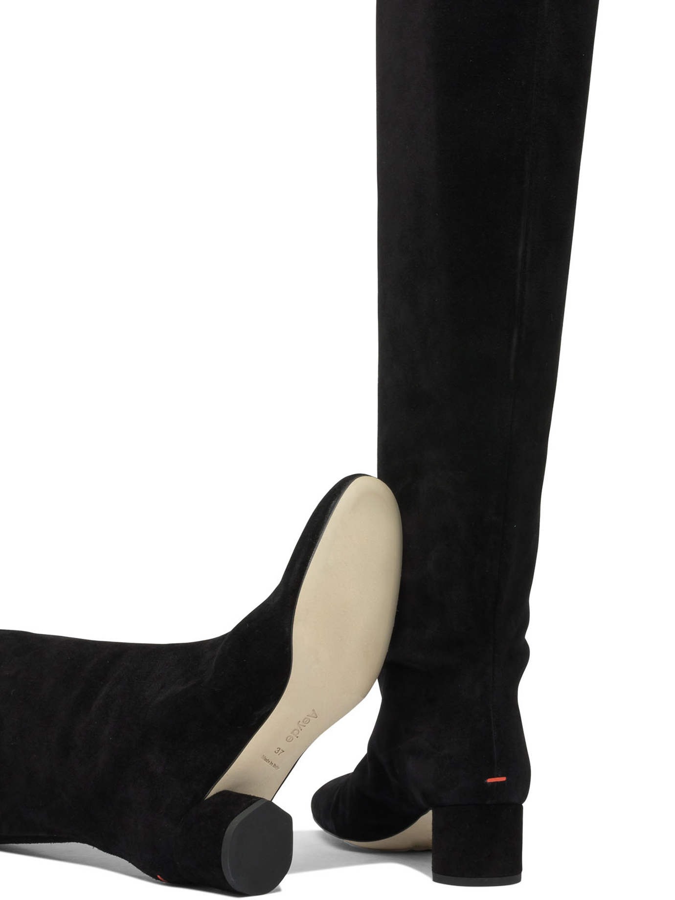 [Aeyde] Long Boots FW25 WILLACOW SUEDE LEATHER BLACK