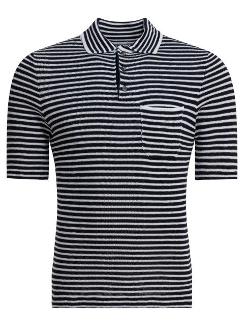 [Rakki] Shirts Short Sleeve SS25 BROADWAYBLU NOTTE-BIANCO