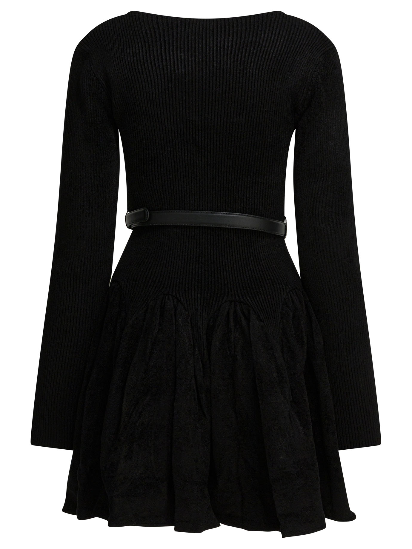 [Self-portrait] Long sleeve dress FW25 AW25-029S-BBLACK