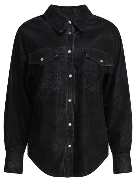 [Marant Etoile] Shirts Long Sleeve FW25 25ACH0240FAC3B01E01BK