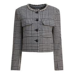 [Self-portrait] Tweed jacket FW25 PF25-111J-BWBLACK AND WHITE