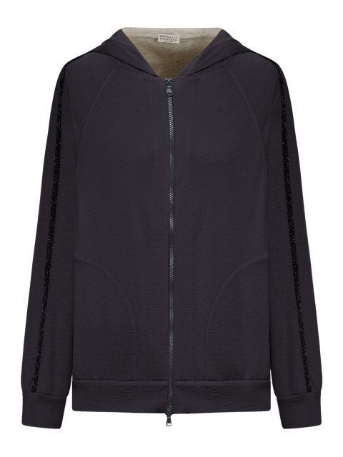 [Brunello Cucinelli] Zip up SS26 MD828SM606C9142 CARBON FEATHER