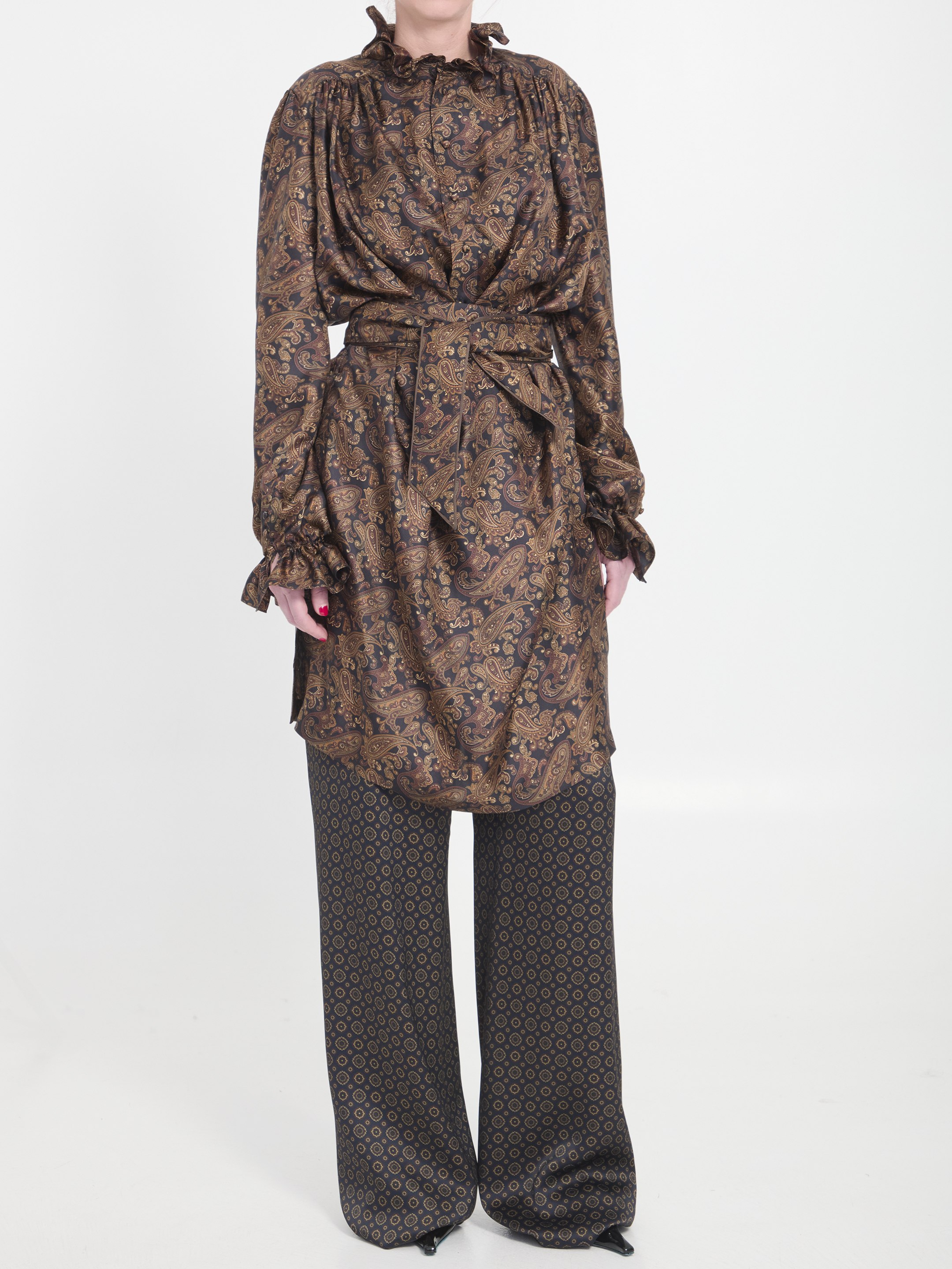 [Saint Laurent] Long sleeve dress SS25 828304_Y6K90_4775
