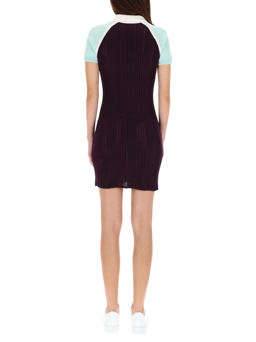 [Casablanca] Short sleeve dress FW25 W-AW25-KW-1078_01AUBERGINE