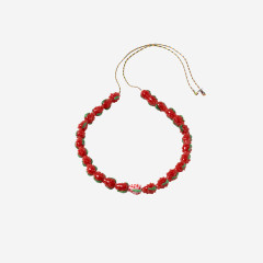 [SORBET ISLAND] Bracelet SS26 MIXEDGLASSBEADMULTISTRAWBERRYRED