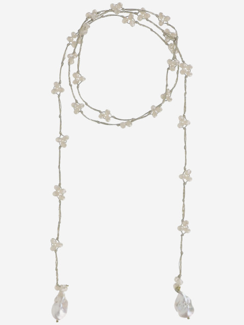 [MELA] Necklace SS26 VCREAMWHITEROSEGRIGIO