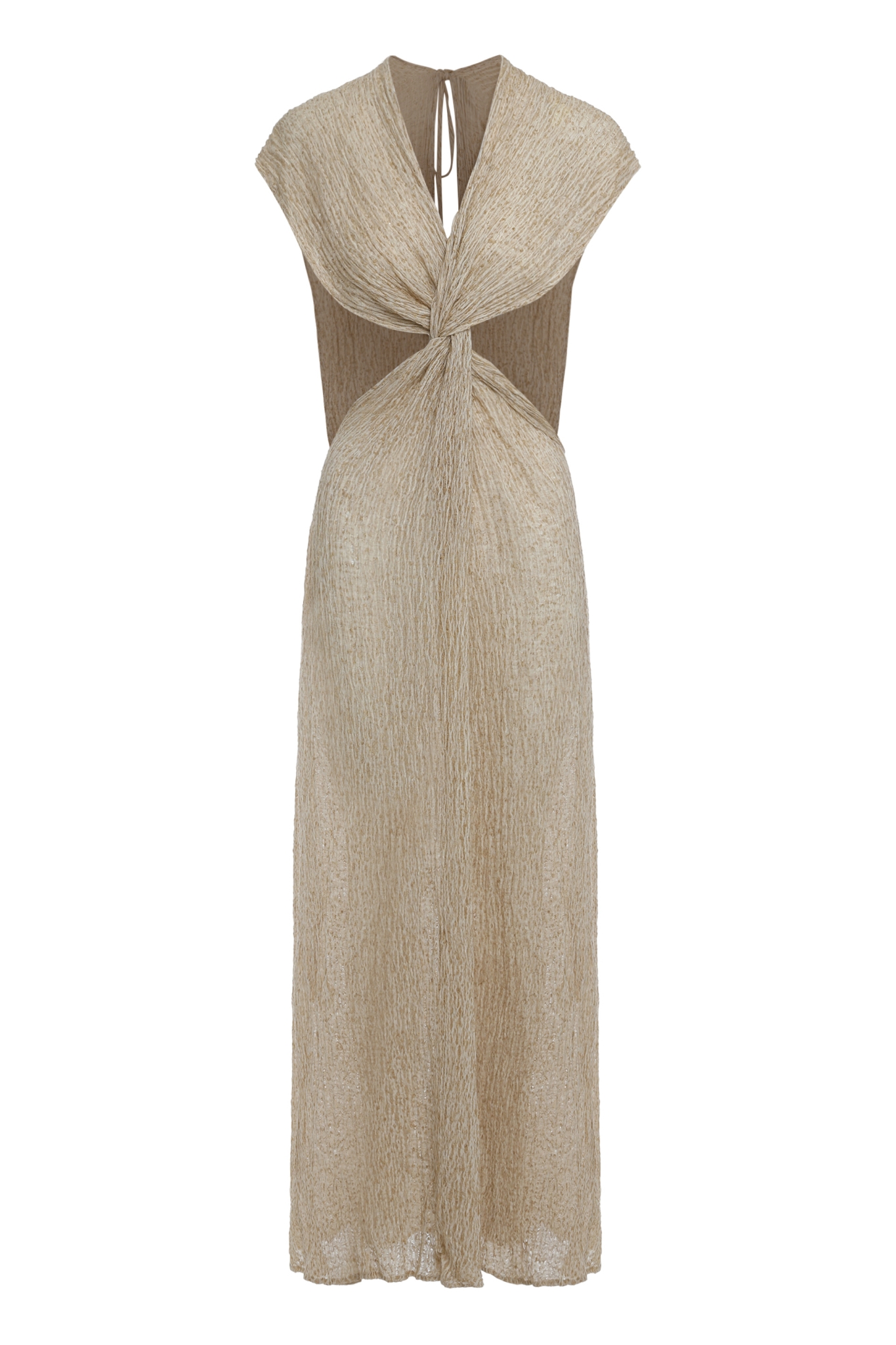 [Savannah Morrow] Sleeveless dress SS24 FIORIDRESSCAPPUCCINO_CAPPUCCINO