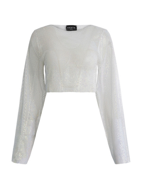 [Santa Brands] T-shirts Long Sleeve FW23 DIAMONDTOPWIDESLEEVE_WHITE