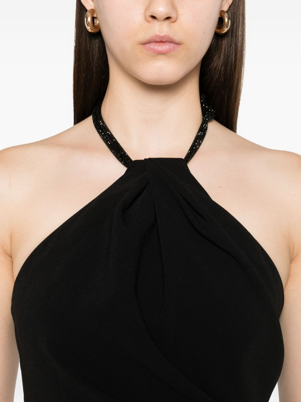 [Solace London] Sleeveless dress FW25 OS33015BLACK/JET