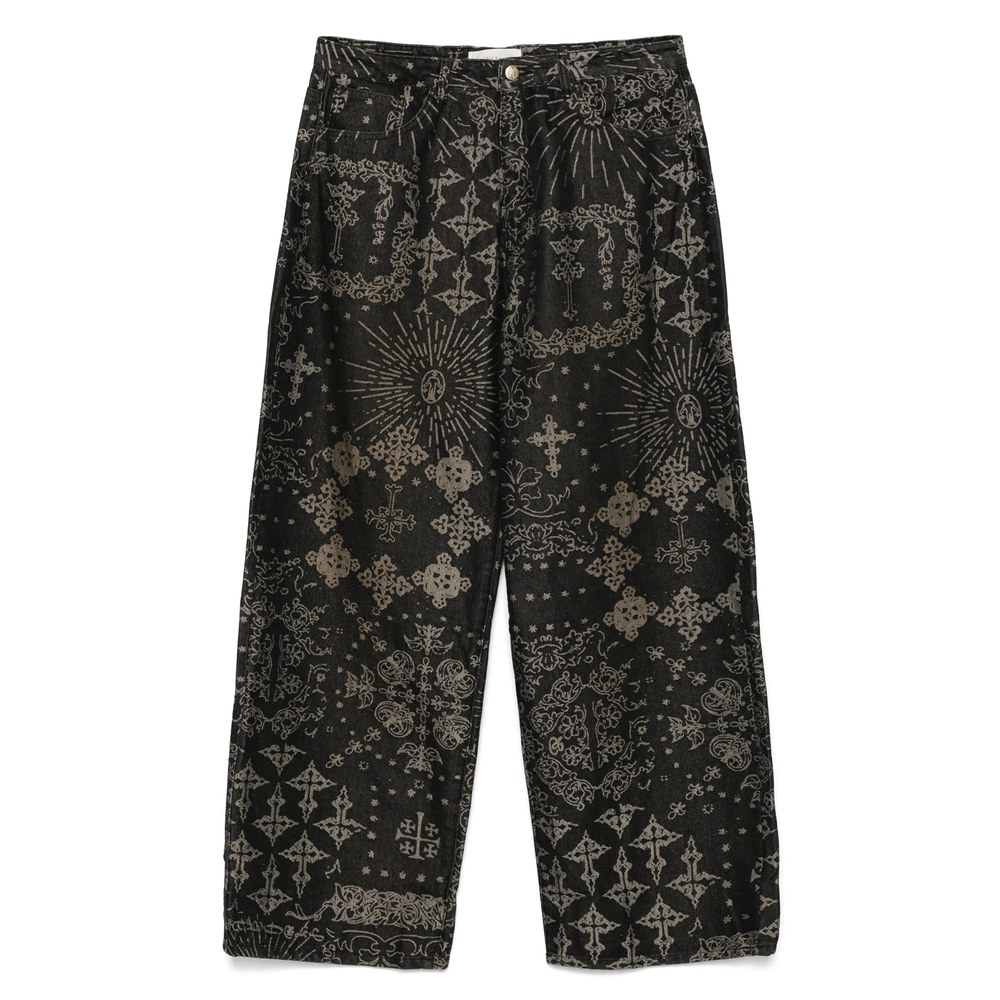 [UNTITLED ARTWORKS] Jeans SS25 JACQUARD DENIM  BLACK