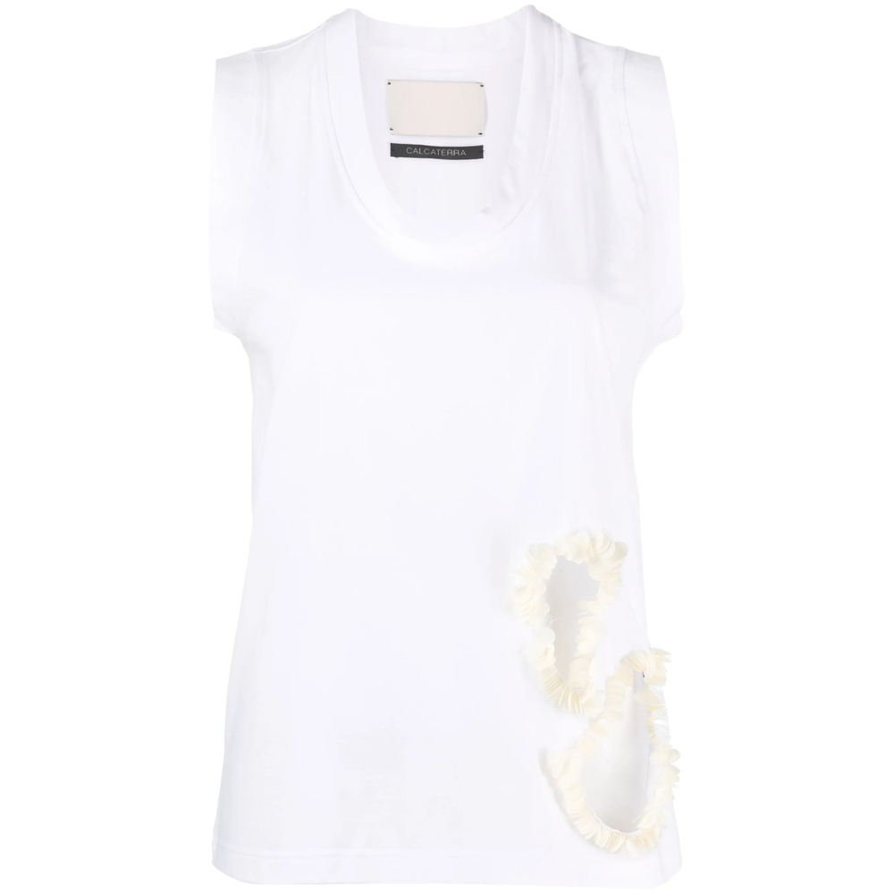 [Calcaterra] Tank top SS23 T20R TEX19 WHITE