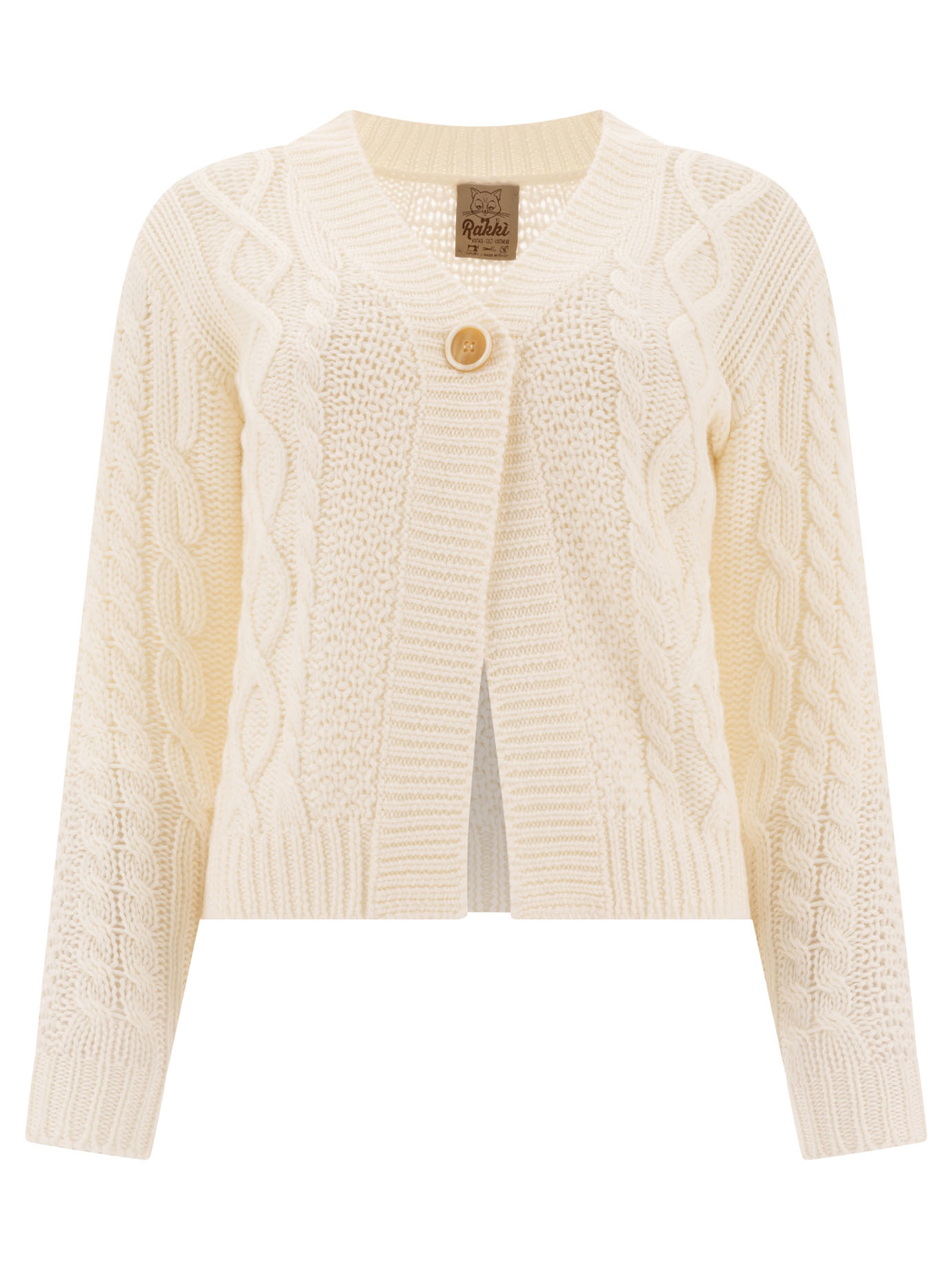 [Rakki] Cardigan FW25 SOUFFLE CARDIGAN WVBIANCO LANA