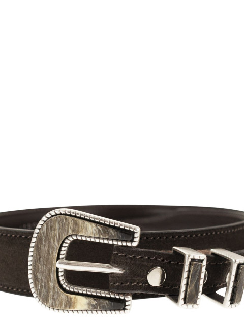 [ALBERTO LUTI] Belt SS26 696/35 MORO