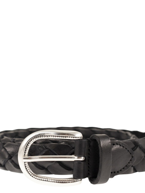 [ALBERTO LUTI] Belt SS26 TRECCIA 030 NEW NERO