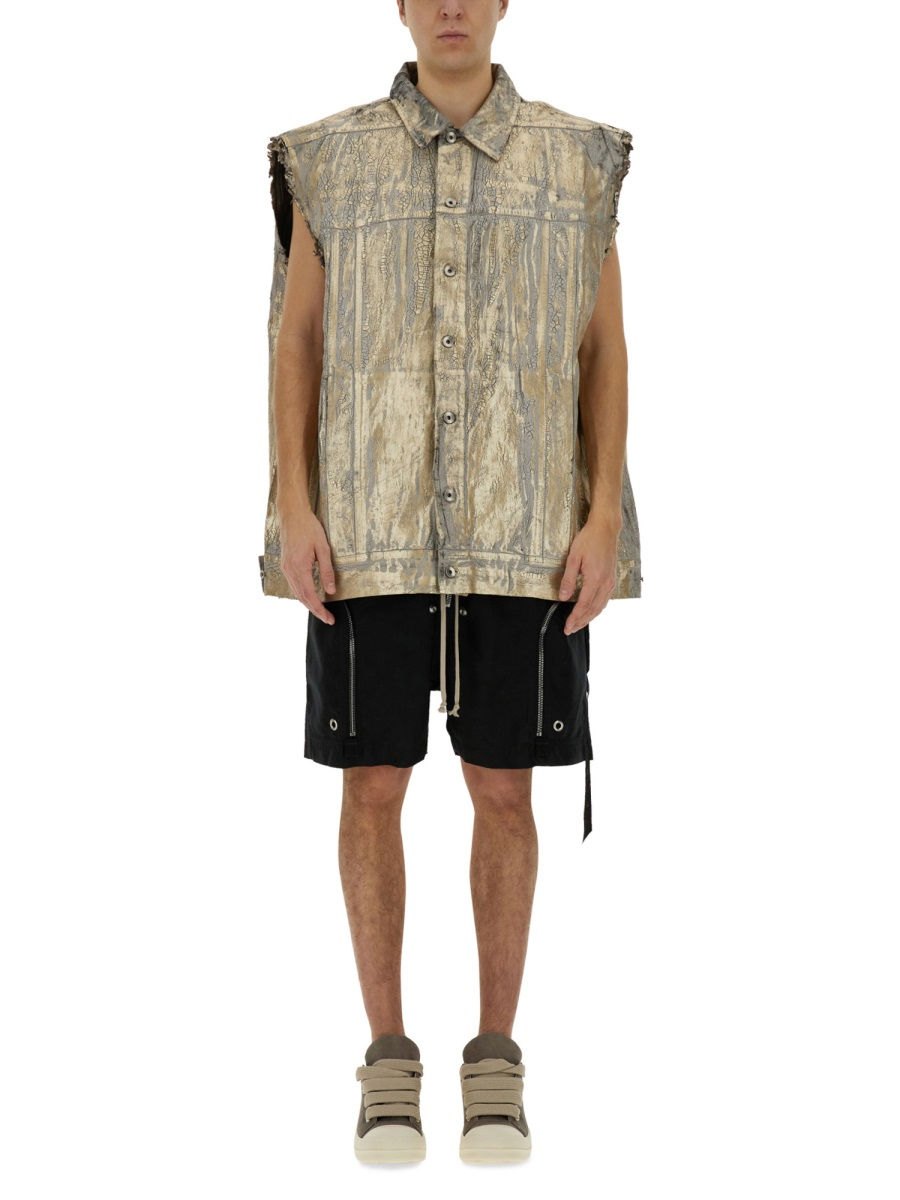 [RICK OWENS DRKSHDW] T-shirts Sleeveless SS25 DU01E3762_GMC02