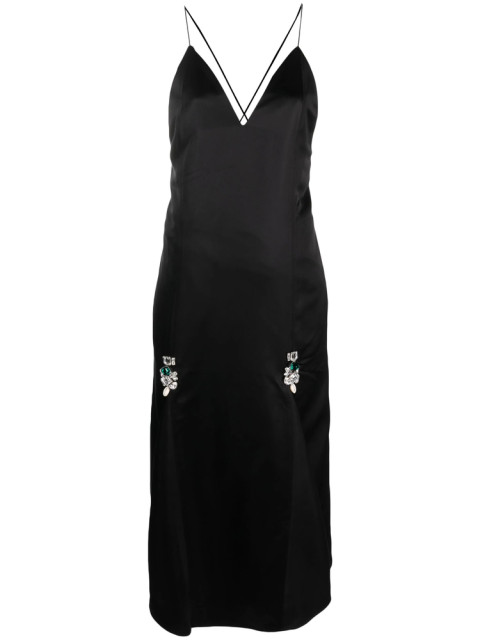 [Wales Bonner] Sleeveless dress FW23 WA23DR01 VI02 BLACK