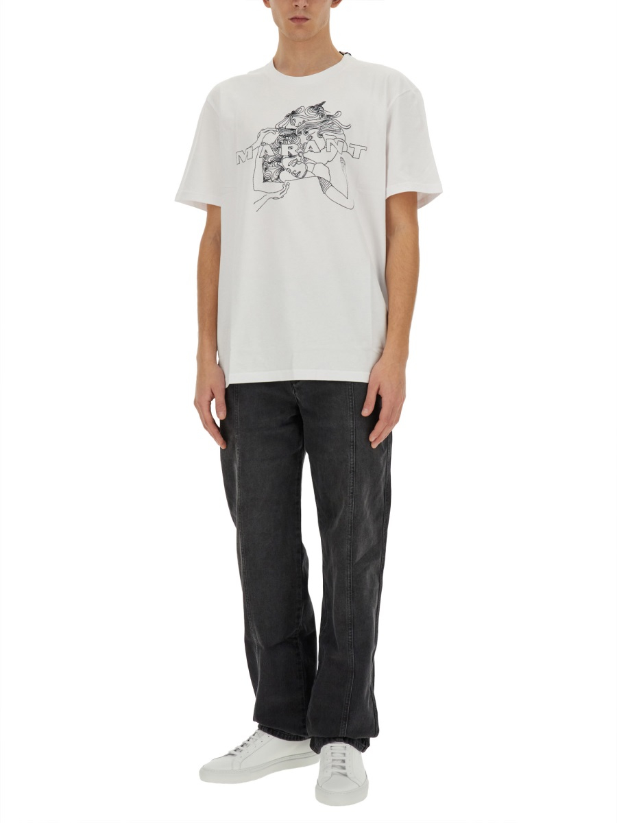 [MARANT] T-shirts Short Sleeve SS24 TS0052HA_B2N20H20WH