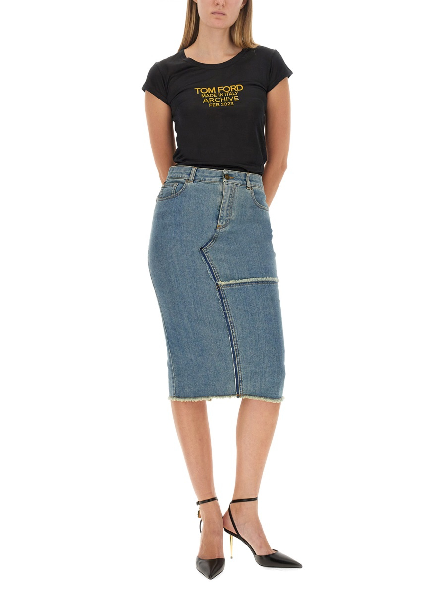 [Tom Ford] T-shirts Short Sleeve FW23 TSJ559_FAX835XLBGO