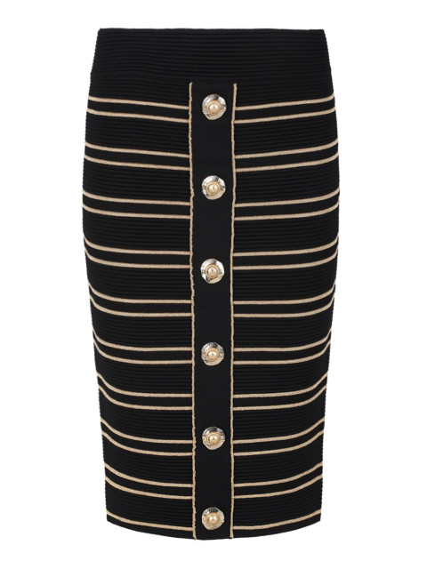 [Balmain] Midi skirt FW25 FF1LC018KI52-EAD