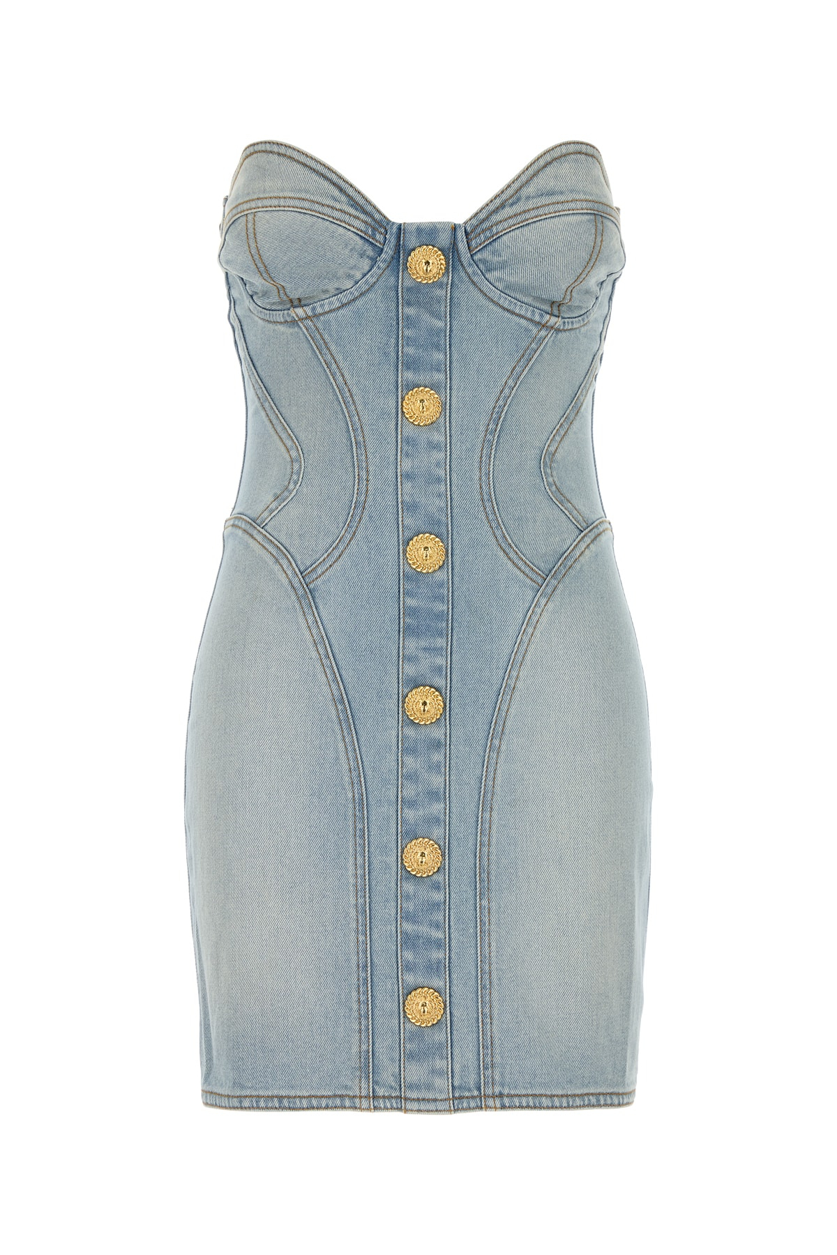 [Balmain] Sleeveless dress SS25 EF1R1315DF23 6FC