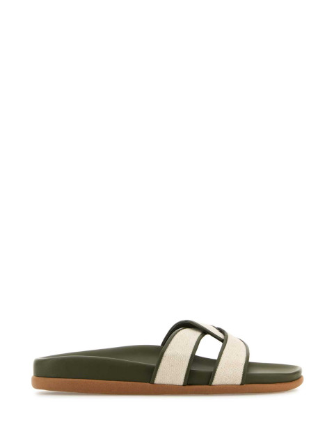 [ANCIENT GREEK] Slippers SS25 DESMOSFOOTBED KHAKINATURAL