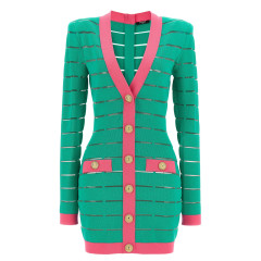 [Balmain] Long sleeve dress FW24 DF1R8053KG59UIH