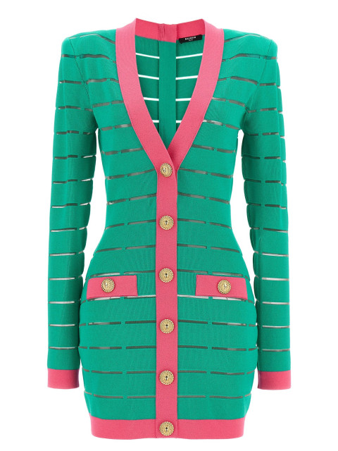 [Balmain] Long sleeve dress FW24 DF1R8053KG59UIH