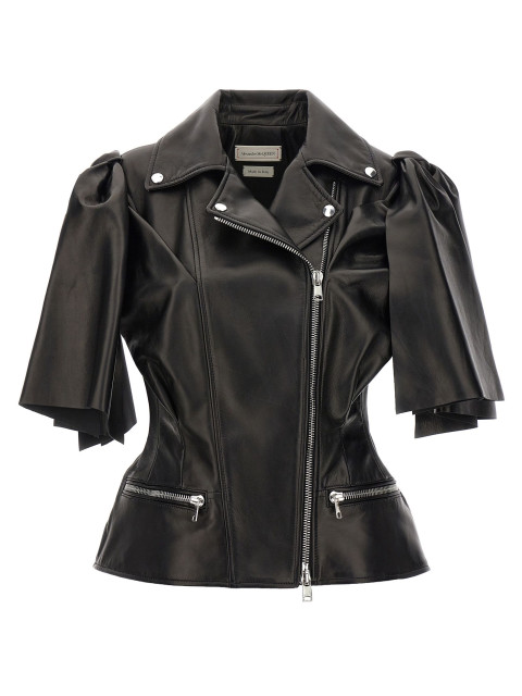 [McQueen] Leather Jacket SS24 780912Q5ALT1000