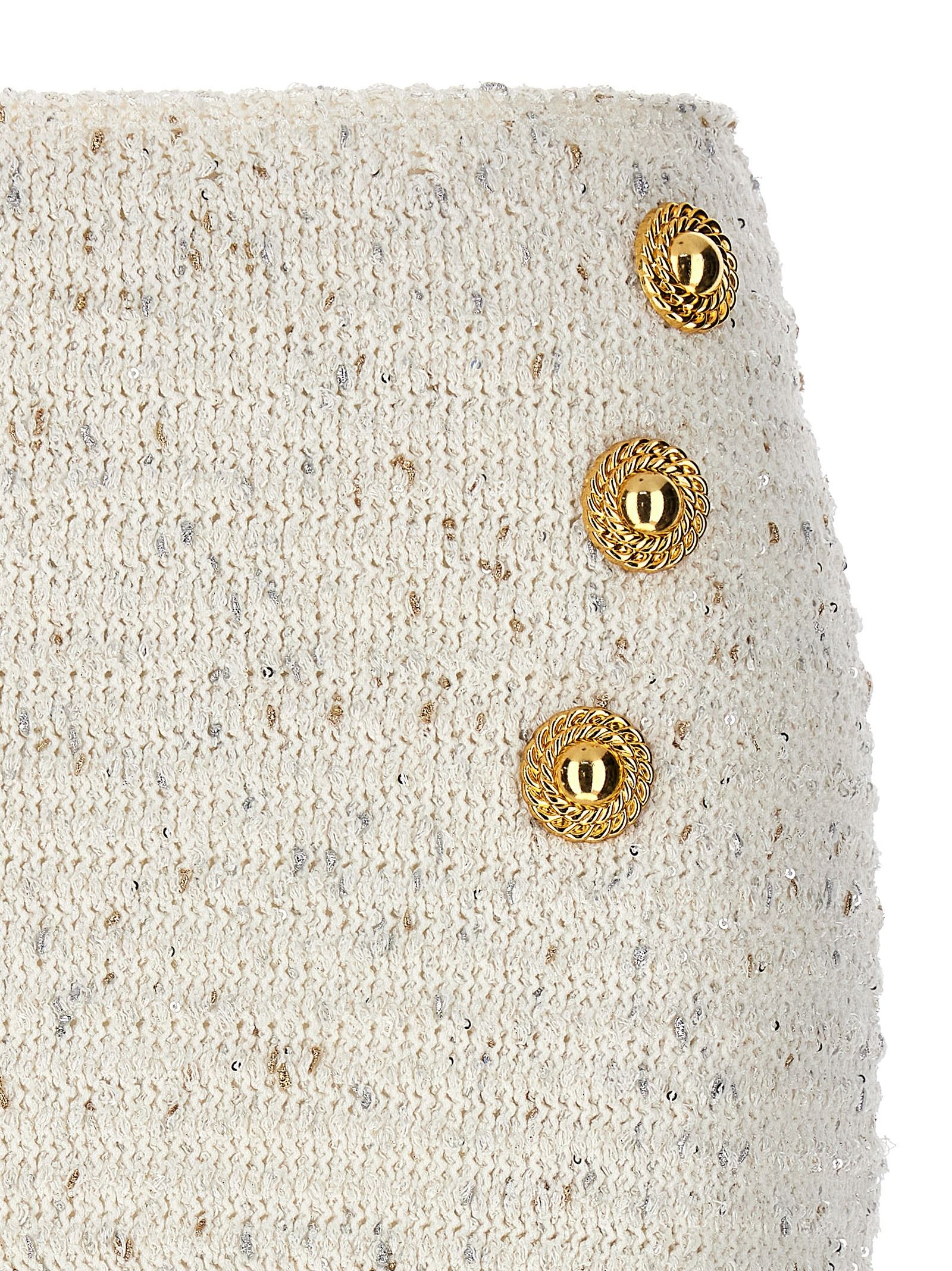 [Balmain] Midi skirt SS24 CF1LB049KF46GAD