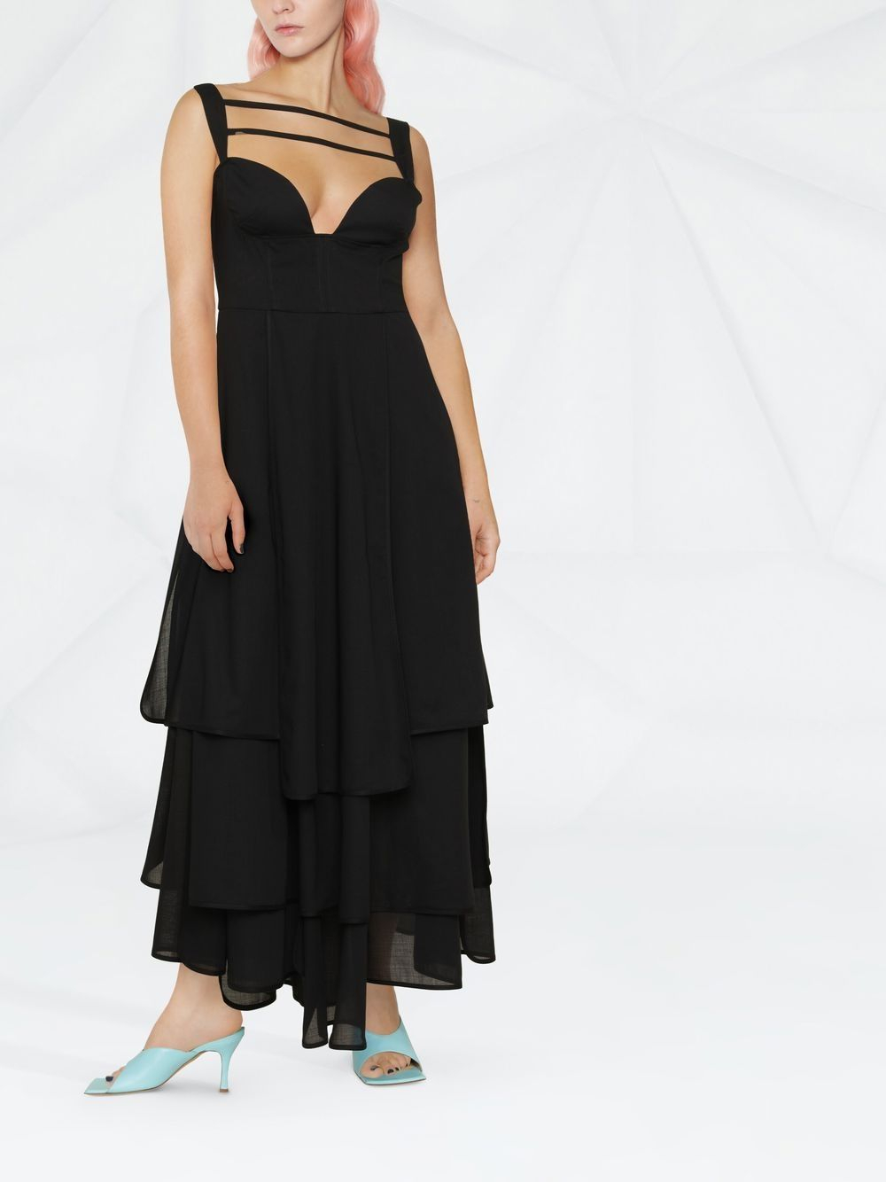 [A.W.A.K.E. Mode] Sleeveless dress FW22 SS22DR05UT13BLACKXX