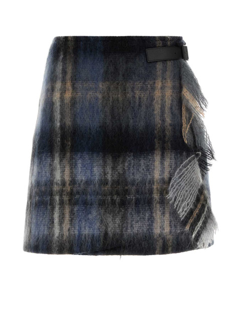 [Loewe] Mini skirt FW25 S540Y08XC0 BLUEMULTICOLOR