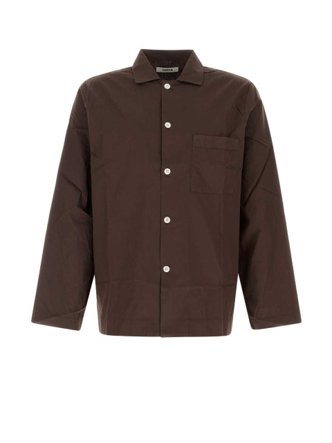 [Tekla] Underwear FW25 POPLINPYJAMASSHIRT COF