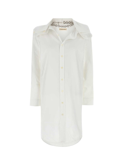 [YPROJECT] Long sleeve dress FW24 101DR004F548 EVERGREENWHITE