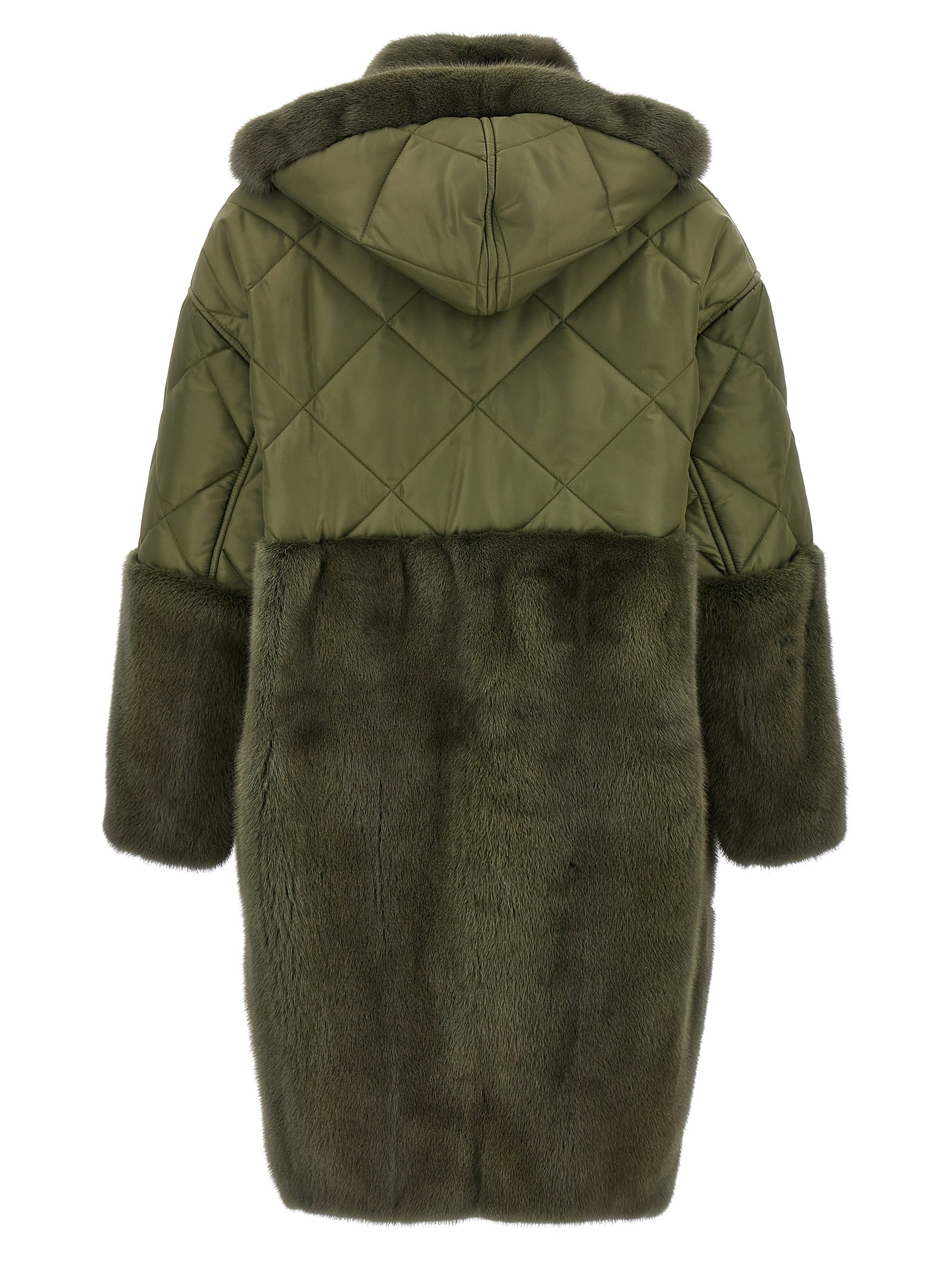 [Blancha] Fur Jacket FW24 24101510MILITARE