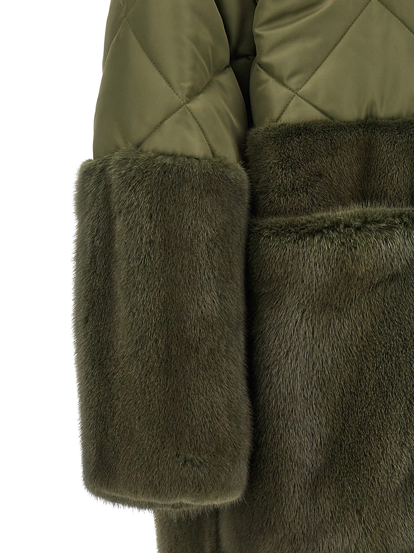 [Blancha] Fur Jacket FW24 24101510MILITARE