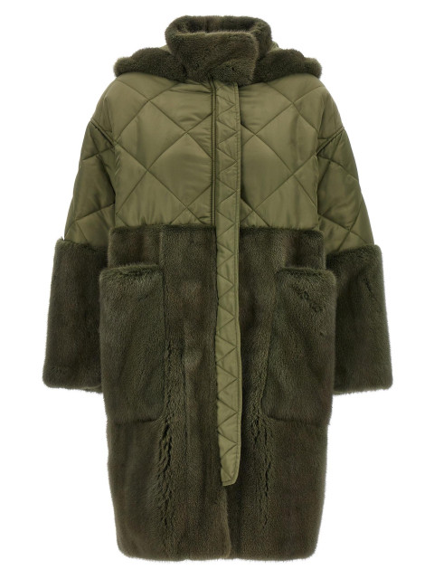[Blancha] Fur Jacket FW24 24101510MILITARE