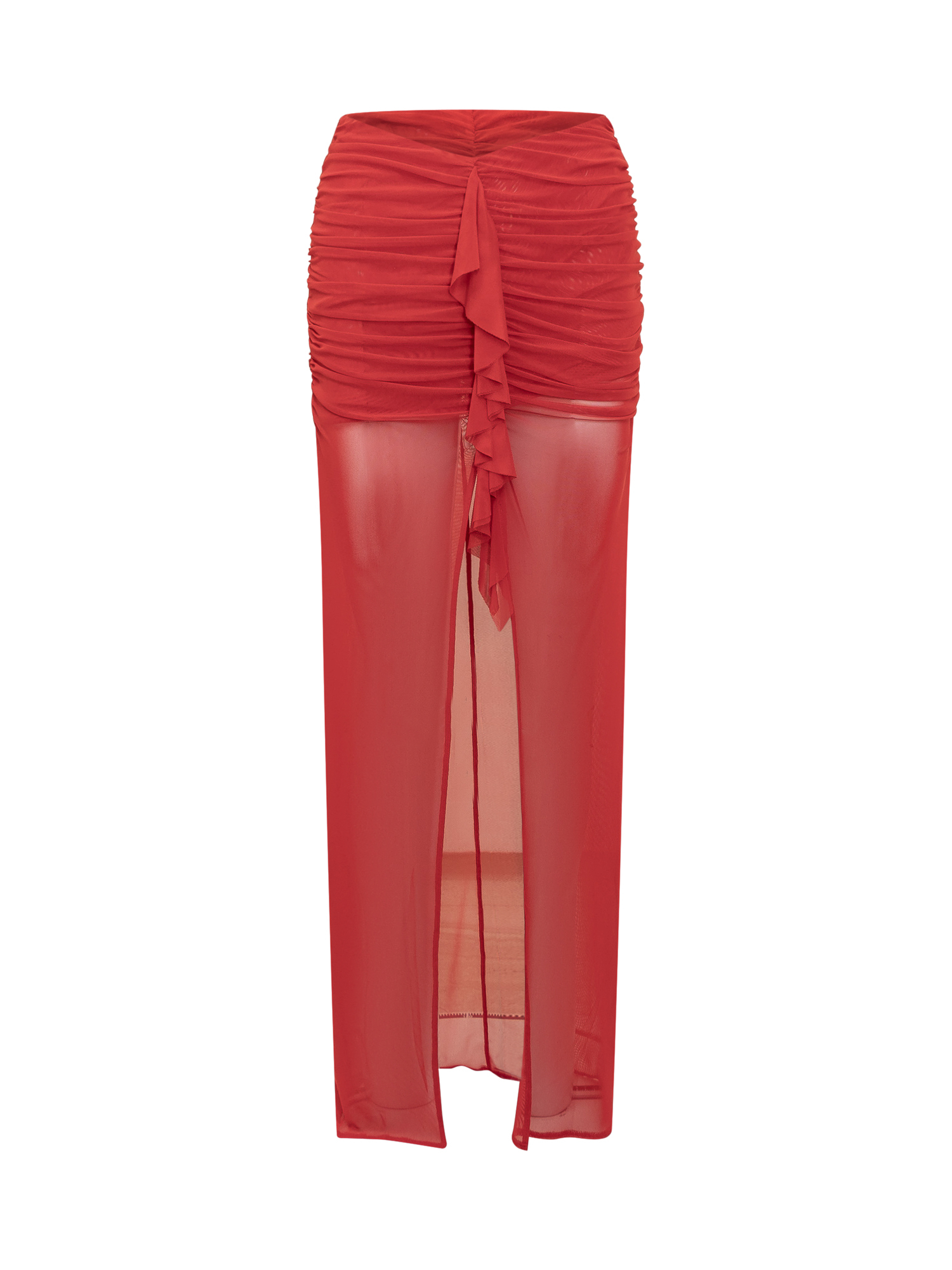 [DE LA VALI] Long skirt SS24 SS24DS1546 RED