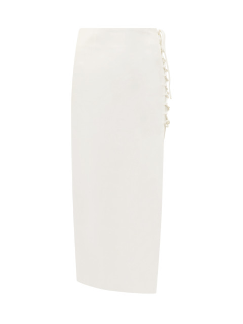 [DE LA VALI] Midi skirt SS23 DS937 WHITE